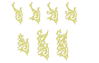 balinese motifs in vector