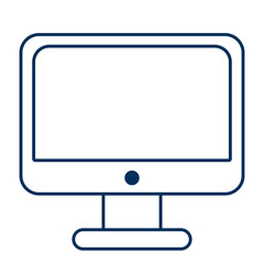 desktop computer monitor isolated icon