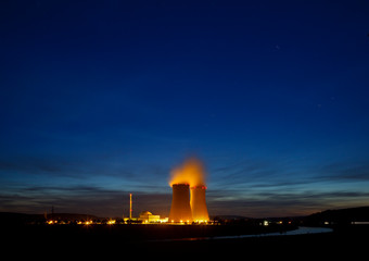 Nuclear Power Station At River