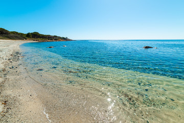 Clear water in Porto Pirastu beach