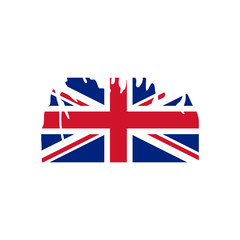 Obraz na płótnie Canvas The national flag of the United Kingdom. UK flag.