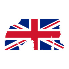 The national flag of the United Kingdom. UK flag.