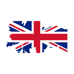 The national flag of the United Kingdom. UK flag.