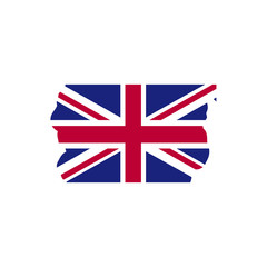 The national flag of the United Kingdom. UK flag.