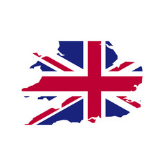 The national flag of the United Kingdom. UK flag.