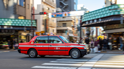 Obraz na płótnie Canvas tokyo taxi