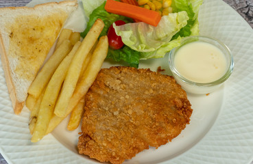 Pork, Salmon, Beef, T-bone, Steak Selections