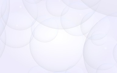 Abstract white background. Backdrop with light transparent bubbles. 3D illustration