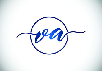 Initial Monogram Letter V A Logo Design Vector Template. Graphic Alphabet Symbol for Corporate Business Identity