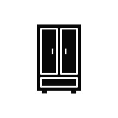 vector illustration of cupboard isolated icon