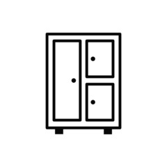 vector illustration of cupboard isolated icon