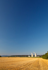 Nuclear Power Plant And Golden Field