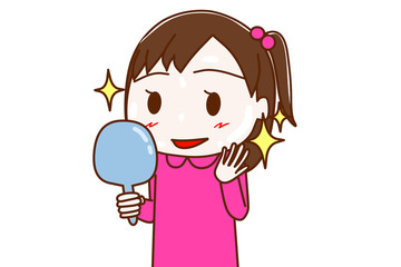 肌がツルツルで嬉しい少女