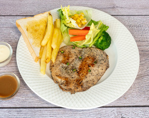 Pork, Salmon, Beef, T-bone, Steak Selections