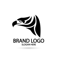Black and White Falcon,eagle logo icon vector illustration design