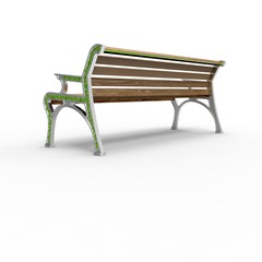 3d image of aluminum bench Retro Stile 10