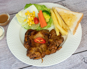 Pork, Beef, Salmon, T-bone, Sirloin, Steak Selections