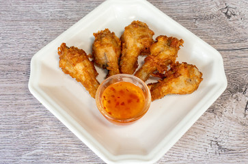 Fried Chicken Wings, Drum-sticks, Legs 