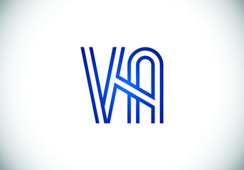 Initial Monogram Letter V A Logo Design Vector Template. Graphic Alphabet Symbol for Corporate Business Identity