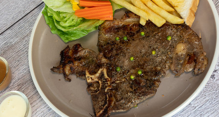 Pork, Beef, Salmon, T-bone, Sirloin, Steak Selections