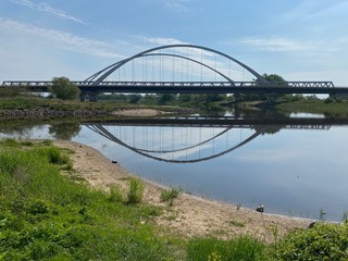 Elbbrücke in Wittenberg Brücke über einem Fluss