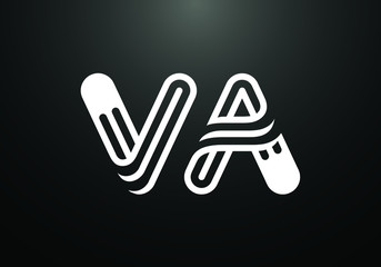 Fototapeta na wymiar Initial Monogram Letter V A Logo Design Vector Template. Graphic Alphabet Symbol for Corporate Business Identity