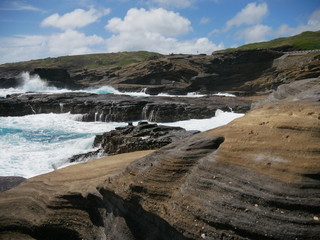 Fototapeta na wymiar Coastal Waters of Oahu, Hawai'i