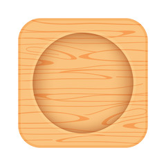 wooden coaster brown for placing water glass, wood coaster for tea glass shot, wood coaster in top view, square wooden for placing glass beer, wooden saucer plate isolated on white background