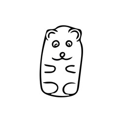 gummy bear hand drawn element in doodle style. vector scandinavian monochrome minimalism. sweets, chewing gum, jelly, Marmalade, dessert