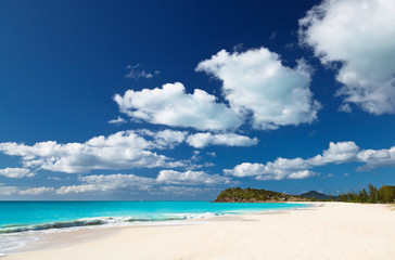 Caribbean Beach With Little Clouds, Antigua