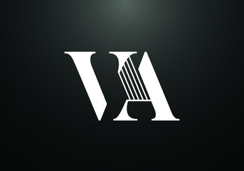 Initial Monogram Letter V A Logo Design Vector Template. Graphic Alphabet Symbol for Corporate Business Identity