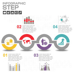 Business data Process chart. diagram with steps, options, parts or processes. business template for presentation. Abstract elements of graph, Creative concept for infographic.