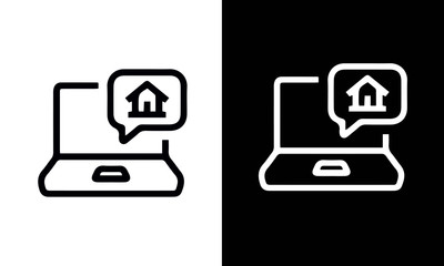 Smart Home icons vector design black and white 