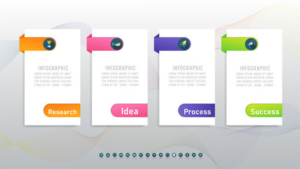 Design Business template infographic chart element with place date for presentations.