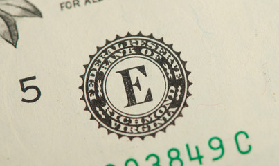 American paper currency. Us dollar details