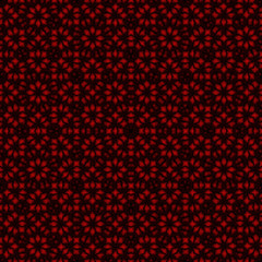 Beautiful black lace pattern on a red background. A beautiful backdrop for use in design. Square orientation. Seamless pattern.