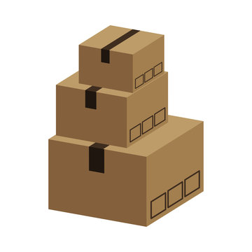 pile boxes carton delivery service