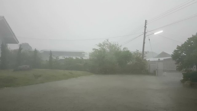 hard rain in Thailand