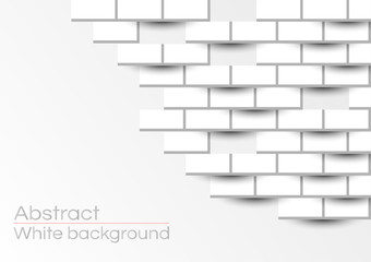 White abstract wallpaper background. Vector 3d paper texture.