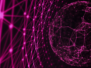 Fototapeta premium Technology modern dynamic plasma energy futuristic virtual technology background, digitally generated image. 3D illustration
