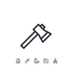 axe icon vector illustration for website and graphic design
