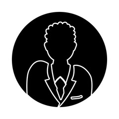 elegant businessman avatar character icon