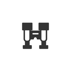 binoculars icon vector illustration for website and graphic design