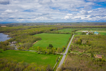 Fototapeta na wymiar Abstract Aerial of Plainsboro New Jersey