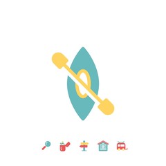 canoe boat icon vector illustration design