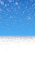 Blue sky background with white clouds. Cumulus white clouds in the clear blue sky in the morning. 3D illustration