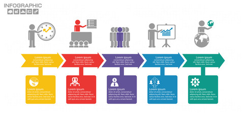 Business data Process chart. diagram with steps, options, parts or processes. business template for presentation. Abstract elements of graph, Creative concept for infographic.