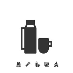 flask and cup icon vector illustration for website and graphic design