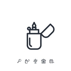 lighter fire icon vector illustration design