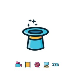 magic hat icon vector illustration design